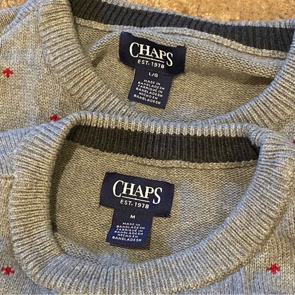 CHAPS Christmas Matching Sweater Size M/L - Picture 5 of 7